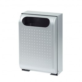 Corbeille murale 30 L couleur gris métal marque Rossignol