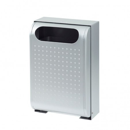 Corbeille murale 30 L couleur gris métal marque Rossignol