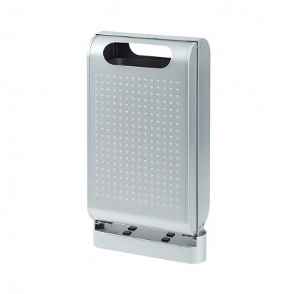 Poubelle urbaine en métal 60L sur pied couleur gris métal marque Rossignol
