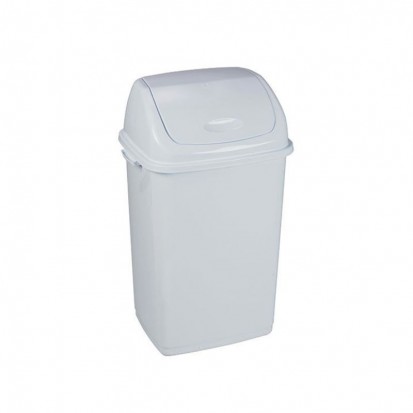 Poubelle à trappe basculante 50 litres avec corps et couvercle jaune pour le tri sélectif