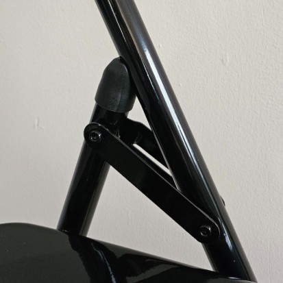 Double charnière Lot - Chaises en métal EUROP Grey Edition® + 1 chariot