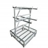 Chariot sur roulette pour structure de podium modulable