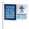 Pavillon à hisser sur mât Novembre Bleu