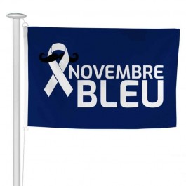 Drapeau à hisser Movember Novembre Bleu