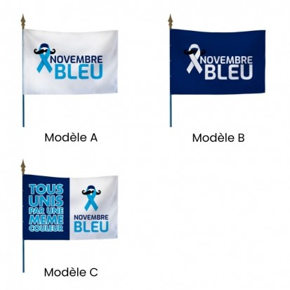 Drapeau sur hampe Movember