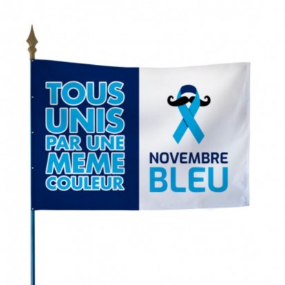 Drapeau sur hampe Movember