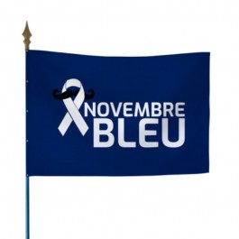 Drapeau sur hampe Novembre Bleu