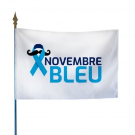 Drapeau sur hampe Movember