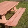 banc de la table pique-nique en bois Table en bois avec banc pour extérieur