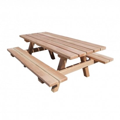 Table de pique-nique bois Table en bois avec banc pour extérieur