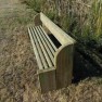 banc public en bois avec dossier vue de dessus banc public en bois avec dossier