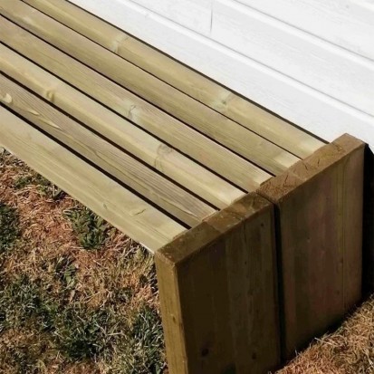 Banc en bois pour jardin sans dossier