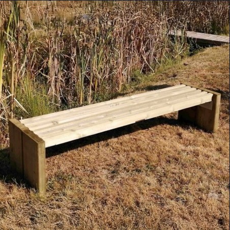 Banc en bois pour jardin sans dossier