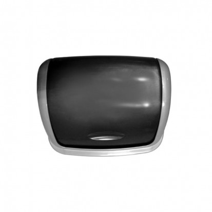 Poubelle à couvercle basculant en polypropylène 100% recyclé noire et grise