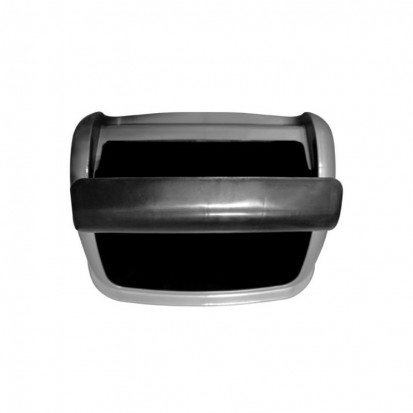 Poubelle à couvercle basculant en polypropylène 100% recyclé noire et grise