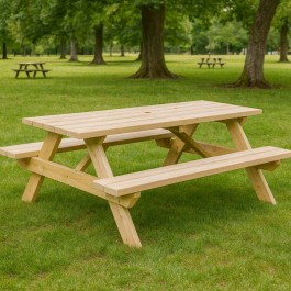 Table de picnic en bois pour espaces verts