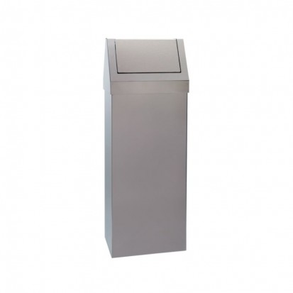 poubelle à trappe basculante en inox