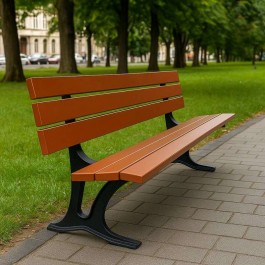 Banc extérieur en bois exotique certifié PEFC