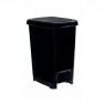 Poubelle à pédale en polypropylène noir d'une contenance de 10 litres