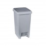 Poubelle à pédale en polypropylène grise d'une contenance de 10 litres