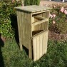 Poubelle Bois extérieure de 100L avec ouverture en façade