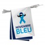 Guirlande en tissu pour Movember Novembre bleu