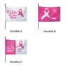 Drapeau sur hampe pour octobre rose