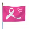 Drapeau sur hampe pour octobre rose