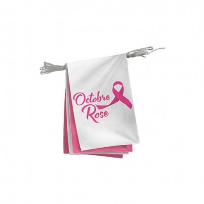 Guirlande en tissu Octobre rose
