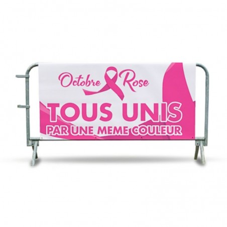 Cache barrière 14 barreaux Octobre Rose