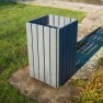 Poubelle de ville en plastique recyclé carrée sans couvercle