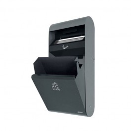 Cendrier mural avec poubelle pour extérieur avec bac de la poubelle ouvert