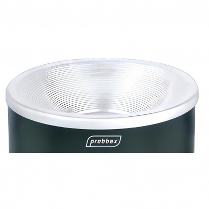 Borne cendrier de 30 litres en acier galvanisé peinte en noir