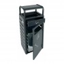 Poubelle cendrier extérieur 43L en acier galvanisé anthracite