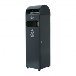 Cendrier avec poubelle de 29 litres pour extérieur