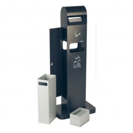 borne cendrier avec bacs amovibles