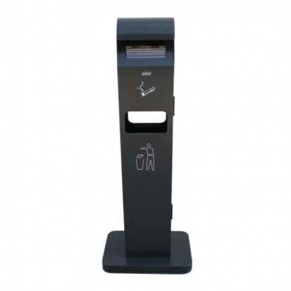 Cendrier d'extérieur sur pied avec poubelle de 8 litres