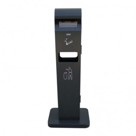 Cendrier d'extérieur sur pied avec poubelle de 8 litres