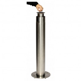 cendrier inox extérieur avec bac amovible