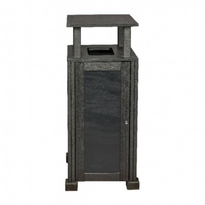 poubelle urbaine tri sélectif en matériaux recyclés