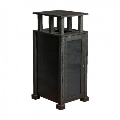 poubelle urbaine tri sélectif en matériaux recyclés