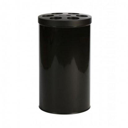 Collecteur à gobelets noir en acier galvanisé avec revêtement époxy poudré