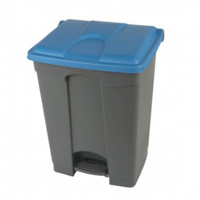 poubelle intérieur tri sélectif 70 litres grise et bleue