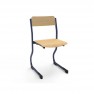 Chaise scolaire appui sur table empilable avec 2 pieds bleus