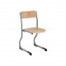 Chaise scolaire appui sur table empilable avec 2 pieds bleus