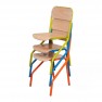Chaise scolaire avec 4 pieds et appui sur table noir
