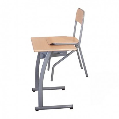 Chaise scolaire avec 4 pieds et appui sur table noir