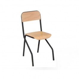 Chaise scolaire avec 4 pieds et appui sur table noir