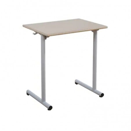 Table scolaire 1 place avec plateau mélaminé