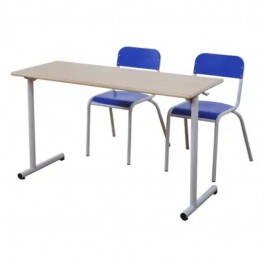 bureau scolaire 2 places avec 2 chaises